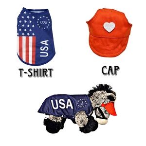USA Dog T-Shirt and Cap Set